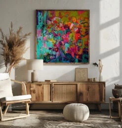 From My Garden Window - Square Stretched Canvas, Poster Or Fine Art Print(From My Garden Window Square Stretched Canvas Poster Or Fine Art Print) -Heart Wall Art Store pictufy square livingroom ratio 1x1 2558401