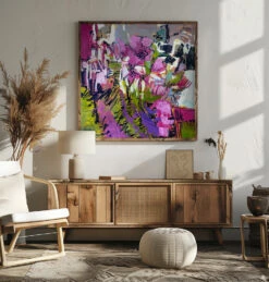Df675a And To Everything There Is A Season Bloom I - Square Stretched Canvas, Poster Or Fine Art Print(Df675a And To Everything There Is A Season Bloom I Square Stretched Canvas Poster Or Fine Art Print) -Heart Wall Art Store pictufy square livingroom ratio 1x1 2570901