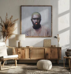 Frank - Square Stretched Canvas, Poster Or Fine Art Print(Frank Square Stretched Canvas Poster Or Fine Art Print) -Heart Wall Art Store pictufy square livingroom ratio 1x1 2596263