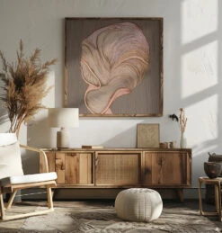 Flora II - Square Stretched Canvas, Poster Or Fine Art Print(Flora Ii Square Stretched Canvas Poster Or Fine Art Print) -Heart Wall Art Store pictufy square livingroom ratio 1x1 2697412