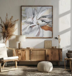 Fleur II - Square Stretched Canvas, Poster Or Fine Art Print(Fleur Ii Square Stretched Canvas Poster Or Fine Art Print) -Heart Wall Art Store pictufy square livingroom ratio 1x1 3163646