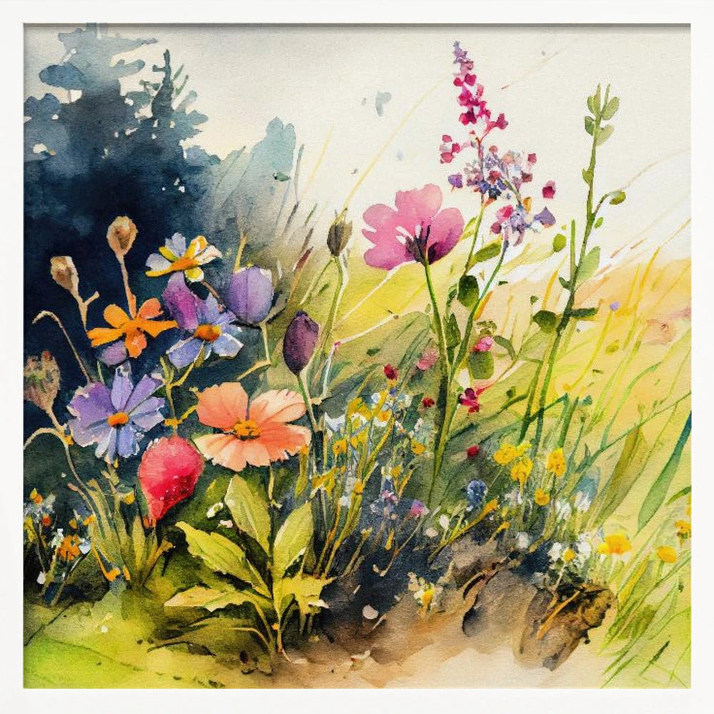 Idyllic Meadow (4) - Square Stretched Canvas, Poster Or Fine Art Print(Idyllic Meadow 4 Square Stretched Canvas Poster Or Fine Art Print) 2 Idyllic Meadow (4) - Square Stretched Canvas, Poster Or Fine Art Print(Idyllic Meadow 4 Square Stretched Canvas Poster Or Fine Art Print) - Image 2