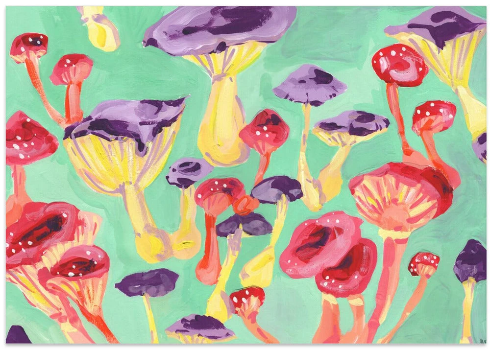 Magic Mushrooms - Stretched Canvas, Poster Or Fine Art Print(Magic Mushrooms Stretched Canvas Poster Or Fine Art Print) 5 Magic Mushrooms - Stretched Canvas, Poster Or Fine Art Print(Magic Mushrooms Stretched Canvas Poster Or Fine Art Print) - Image 5