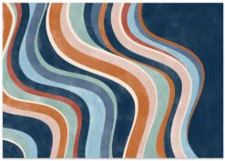 Flowing Stripes - Stretched Canvas, Poster Or Fine Art Print(Flowing Stripes Stretched Canvas Poster Or Fine Art Print) -Heart Wall Art Store poster landscape 2553272