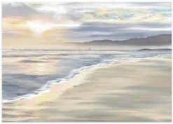 'Walk With Me', Grotto Beach, Hermanus, South Africa - Stretched Canvas, Poster Or Fine Art Print(039 Walk With Me 039 Grotto Beach Hermanus South Africa Stretched Canvas Poster Or Fine Art Print) -Heart Wall Art Store poster landscape 2941827