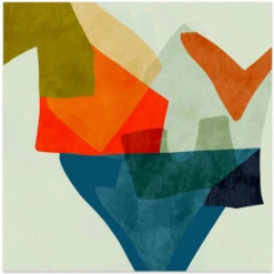 Shapes&lines5 Kopie - Square Stretched Canvas, Poster Or Fine Art Print(Shapes Lines5 Kopie Square Stretched Canvas Poster Or Fine Art Print)