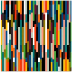 Stripes Retro Big - Square Stretched Canvas, Poster Or Fine Art Print(Stripes Retro Big Square Stretched Canvas Poster Or Fine Art Print)