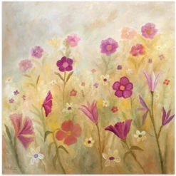 Flowers In The Mist - Square Stretched Canvas, Poster Or Fine Art Print(Flowers In The Mist Square Stretched Canvas Poster Or Fine Art Print)