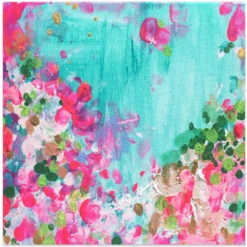 May Garden - Square Stretched Canvas, Poster Or Fine Art Print(May Garden Square Stretched Canvas Poster Or Fine Art Print)