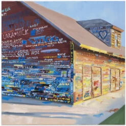 Tattoo Barn - Square Stretched Canvas, Poster Or Fine Art Print(Tattoo Barn Square Stretched Canvas Poster Or Fine Art Print)