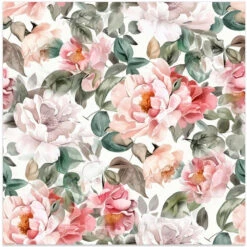 Watercolor Botany Floral Art 9 - Square Stretched Canvas, Poster Or Fine Art Print(Watercolor Botany Floral Art 9 Square Stretched Canvas Poster Or Fine Art Print)