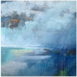 Tranquil Seascape Painting - Square Stretched Canvas, Poster Or Fine Art Print(Mws_apo_1_g2_tranquil Seascape Painting Square Stretched Canvas Poster Or Fine Art Print)