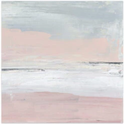 Peaceful Pastel Horizon - Square Stretched Canvas, Poster Or Fine Art Print(Peaceful Pastel Horizon Square Stretched Canvas Poster Or Fine Art Print)