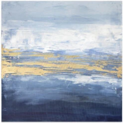 Peaceful Golden Horizon - Square Stretched Canvas, Poster Or Fine Art Print(Peaceful Golden Horizon Square Stretched Canvas Poster Or Fine Art Print 1)