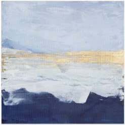 Peaceful Golden Horizon - Square Stretched Canvas, Poster Or Fine Art Print(Peaceful Golden Horizon Square Stretched Canvas Poster Or Fine Art Print 2)